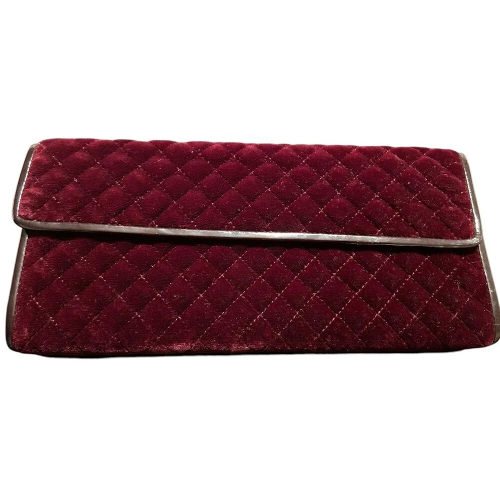 Quilted‎ Velvet CLUTCH ORGANIZER Sonia Red OFF SAKS 5TH AVENUE